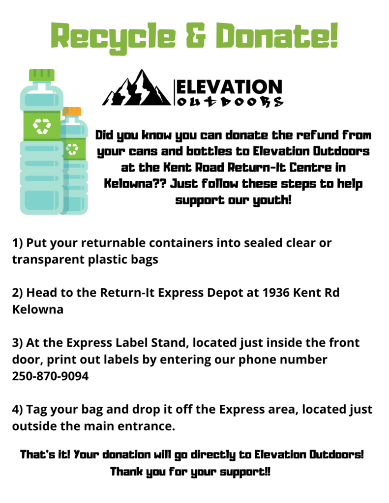 Recycle and Donate Your Refundable Containers Elevation Outdoors