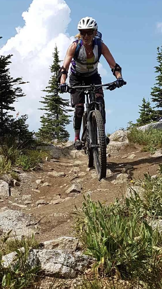 Image of Cory Tout, our instructor for the Beginner/Novice Group in the Ladies Mountain Bike Clinic.